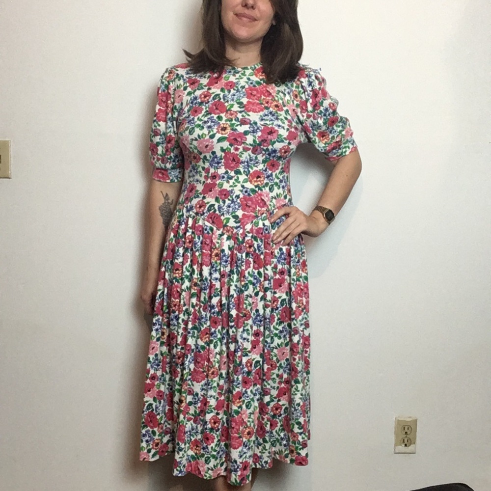 Vintage cotton floral dress